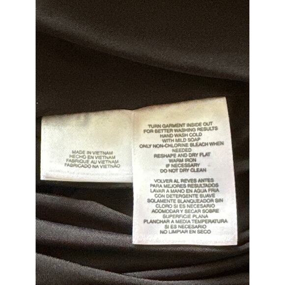 Rachel Roy Dress L Black Velvet Burnout Faux Wrap Asymmetrical Zip High Low Hem - Picture 10 of 16